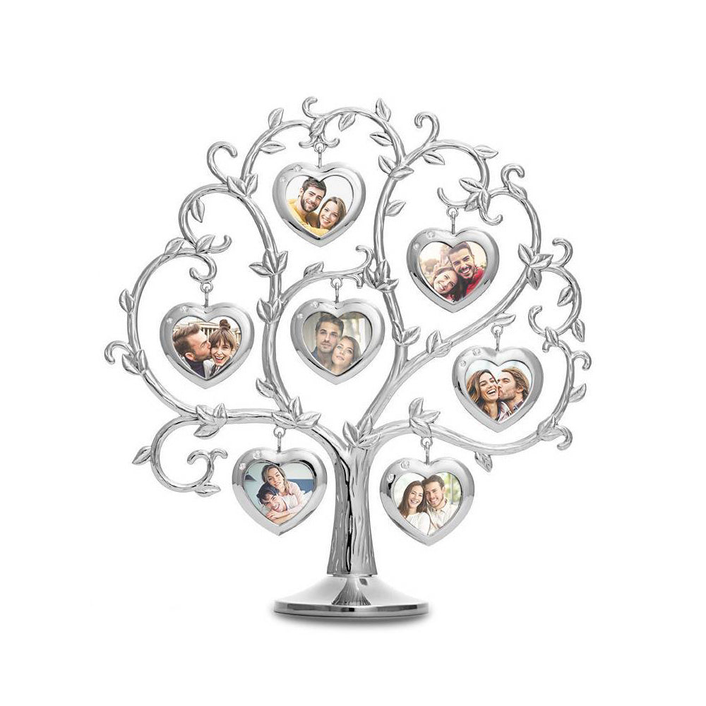 Custom Photo Family Tree With 7 Hanging Picture Frames Metal Table Top Decoration - DigiVirt