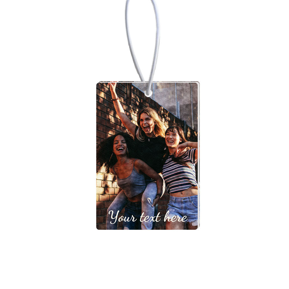Custom Photo Hanging Car Air Freshener Rearview Mirror Pendant for Car Interior Decor - DigiVirt