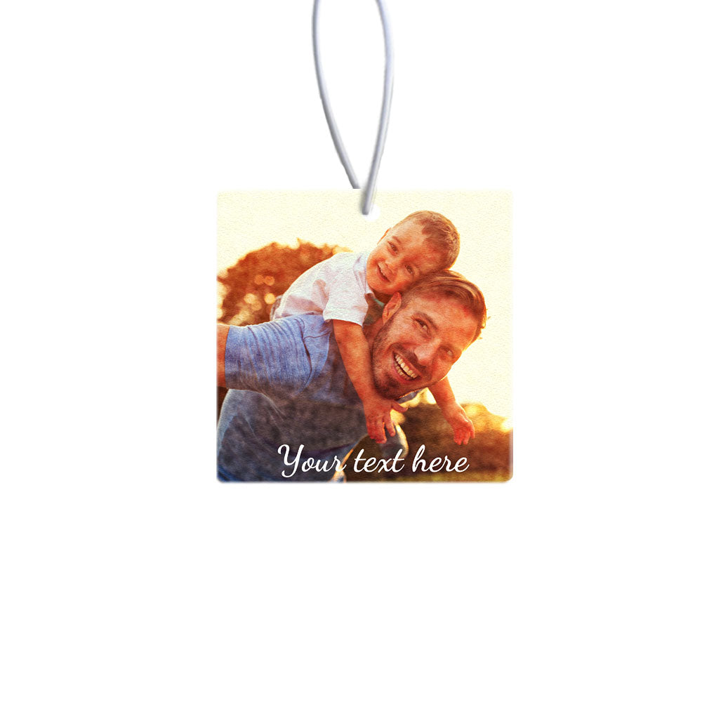 Custom Photo Hanging Car Air Freshener Rearview Mirror Pendant for Car Interior Decor - DigiVirt