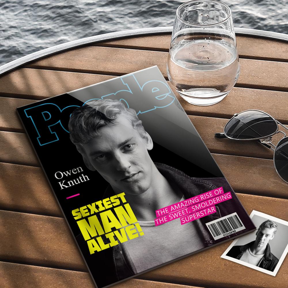Custom Photo People Magazine Cover Plaque Gift For Boyfriend - DigiVirt