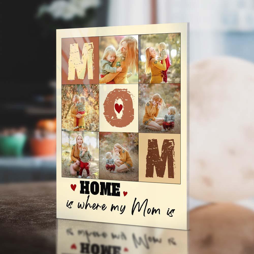 Custom Photo Plaque Gift Mom Collage Plauqe Mother's Day Photo Gift - DigiVirt