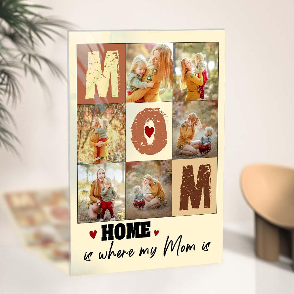 Custom Photo Plaque Gift Mom Collage Plauqe Mother's Day Photo Gift - DigiVirt