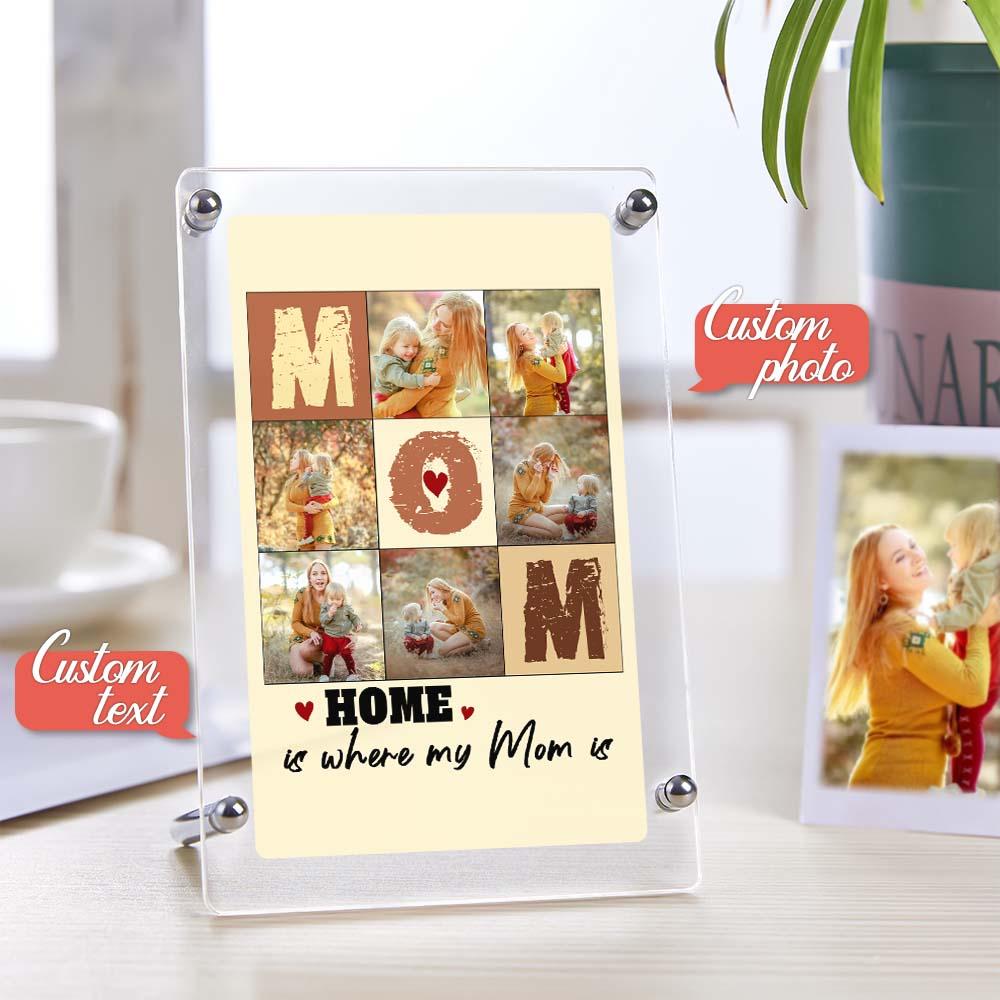Custom Photo Plaque Gift Mom Collage Plauqe Mother's Day Photo Gift - DigiVirt