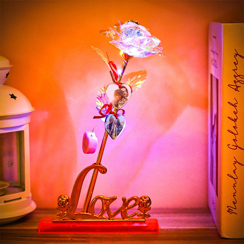 Custom Photo Rose Flower Artifical Galaxy Rose Creative Gift for Women - DigiVirt
