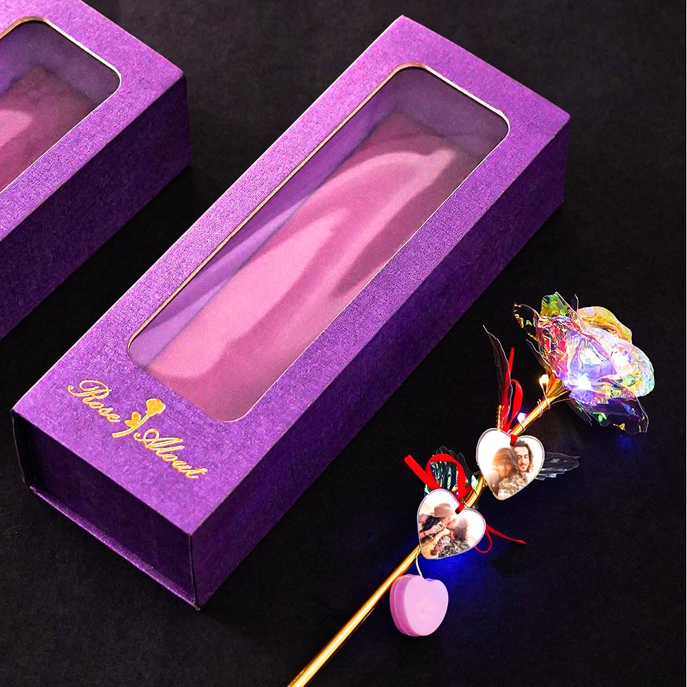 Custom Photo Rose Flower Artifical Galaxy Rose Creative Gift for Women - DigiVirt