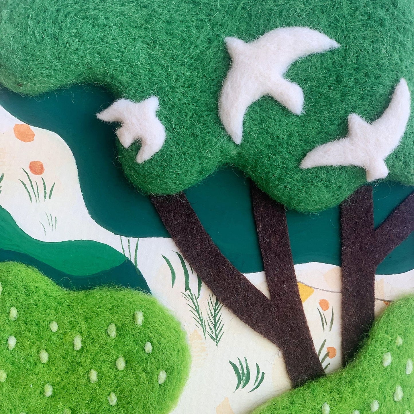 Felt Decorative Painting - Handcrafted Artwork for Home Décor - DigiVirt