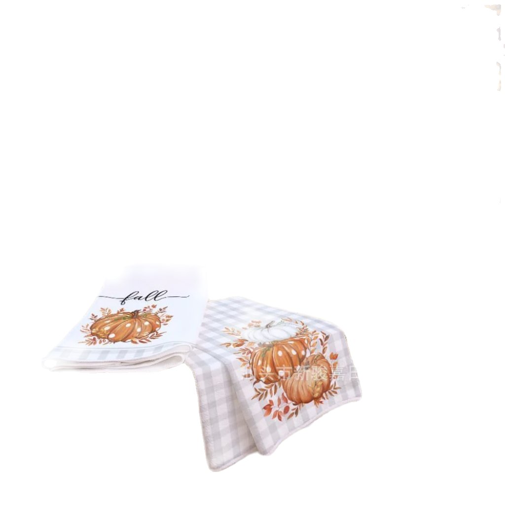 Fun Pumpkin Printing Absorbent Kitchen Dish Towel Suit Tea Towel Can Be Customized Logo - DigiVirt