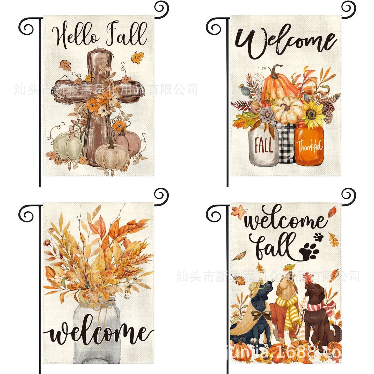 Fun Pumpkin Printing Absorbent Kitchen Dish Towel Suit Tea Towel Can Be Customized Logo - DigiVirt