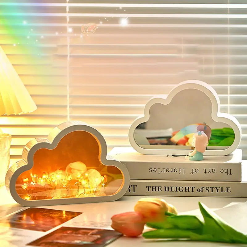 Handmade Cloud Tulip Mirror Night Light - DigiVirt