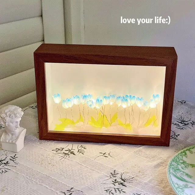 Handmade Cloud Tulip Mirror Night Light - DigiVirt