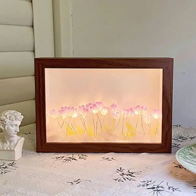 Handmade Cloud Tulip Mirror Night Light - DigiVirt