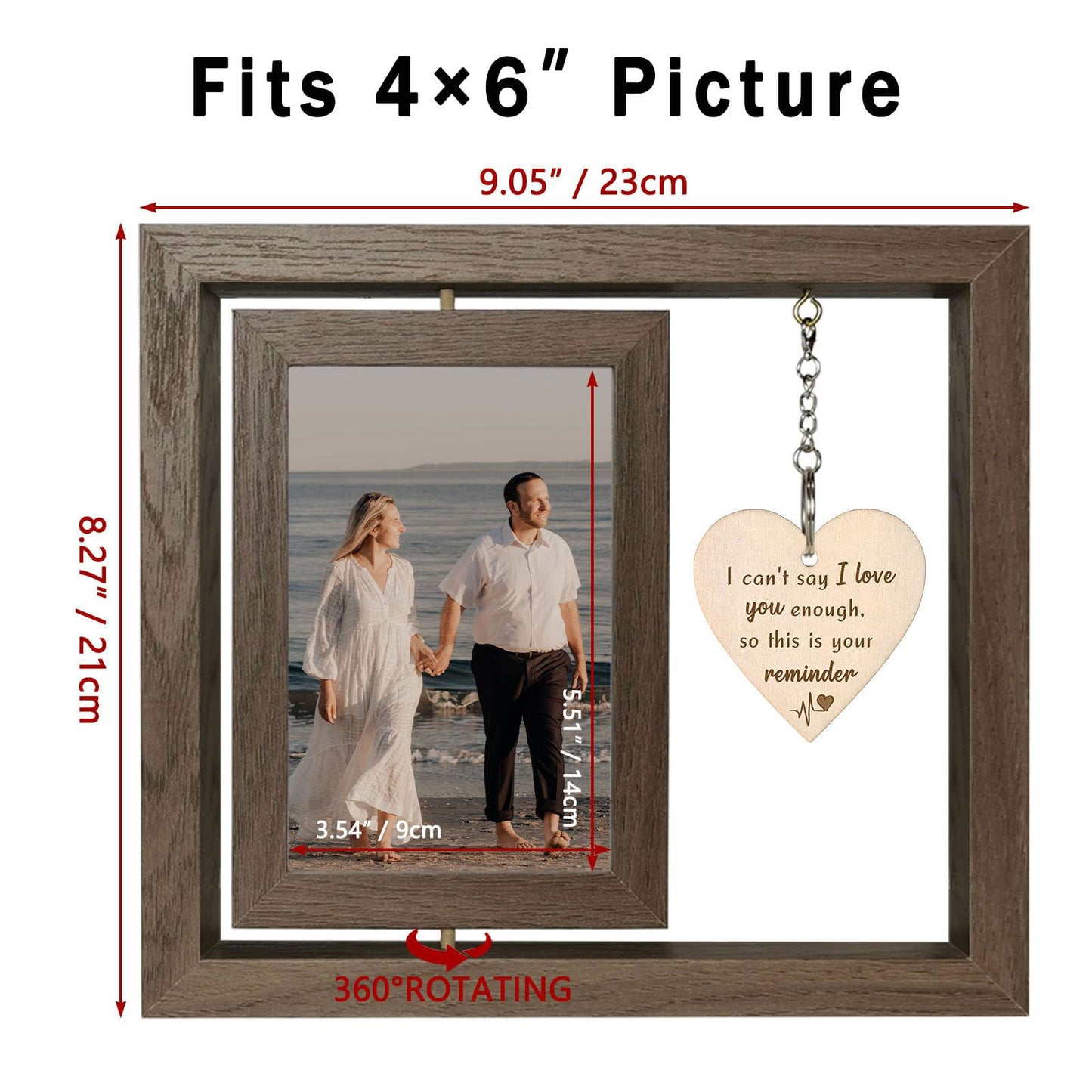 Happy Anniversary Picture Frame Gifts for Women, Rustic Wood Floating Wedding Gifts for Her Him Wife Husband Men Couple Boyfriend Girlfriend Gifts - DigiVirt