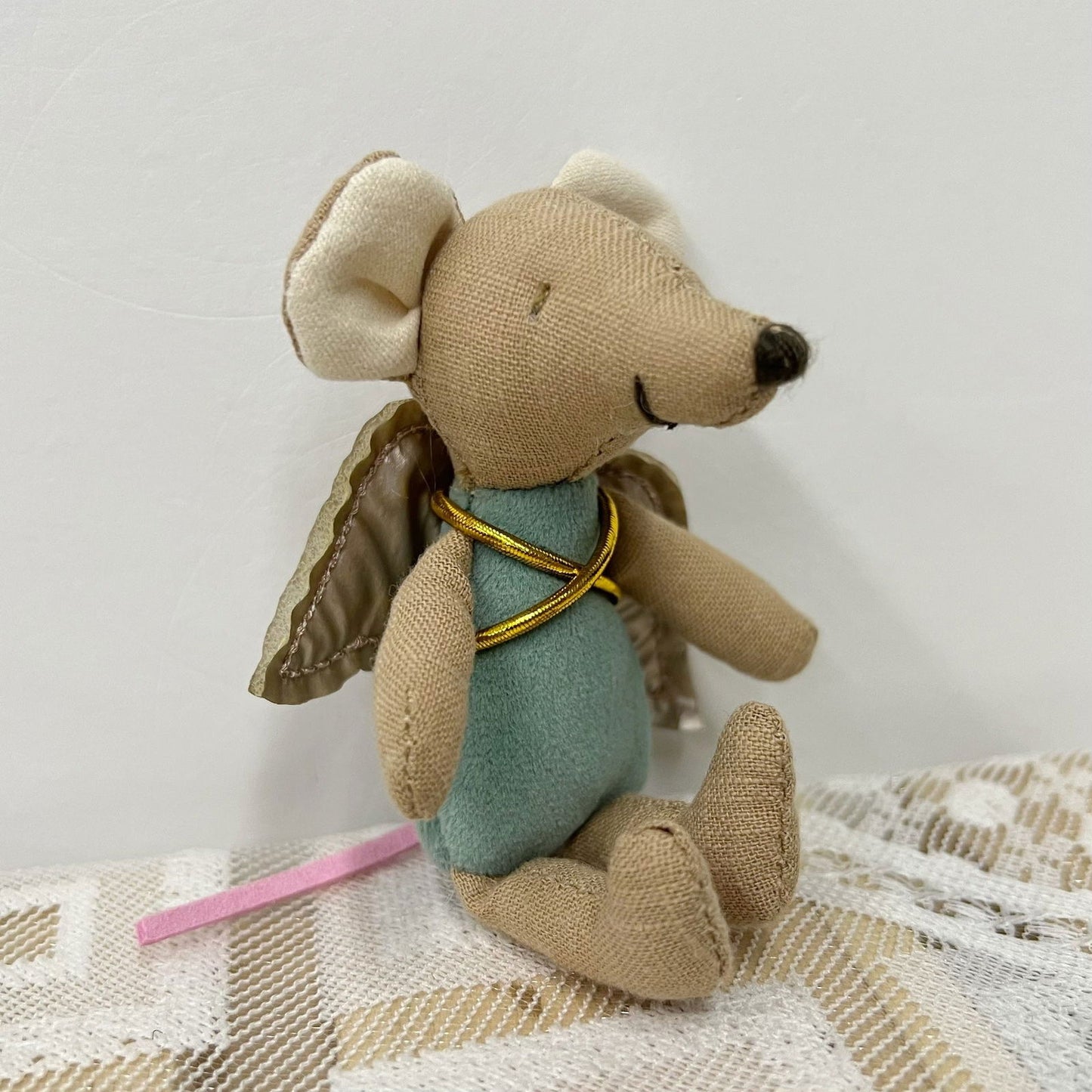 Ins Nordic Linen Little Mouse Doll Fairy Tale Little Angel Mouse Doll Birthday Gift Fabric Doll - DigiVirt