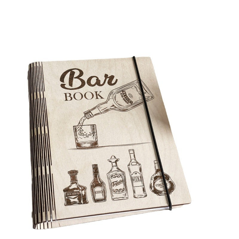 Personalized Customized Wooden Recipe Book Binder Notebook Mother's Day Gift UV Print Pattern