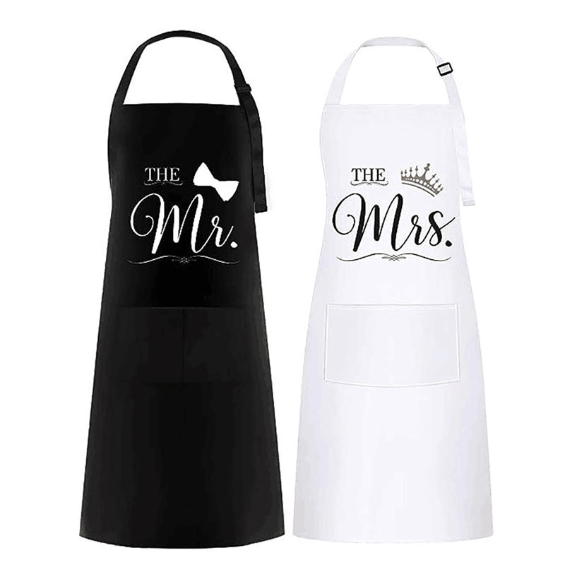 MR MRS Couple Couple Microwave Oven Heat Insulation Gloves Apron