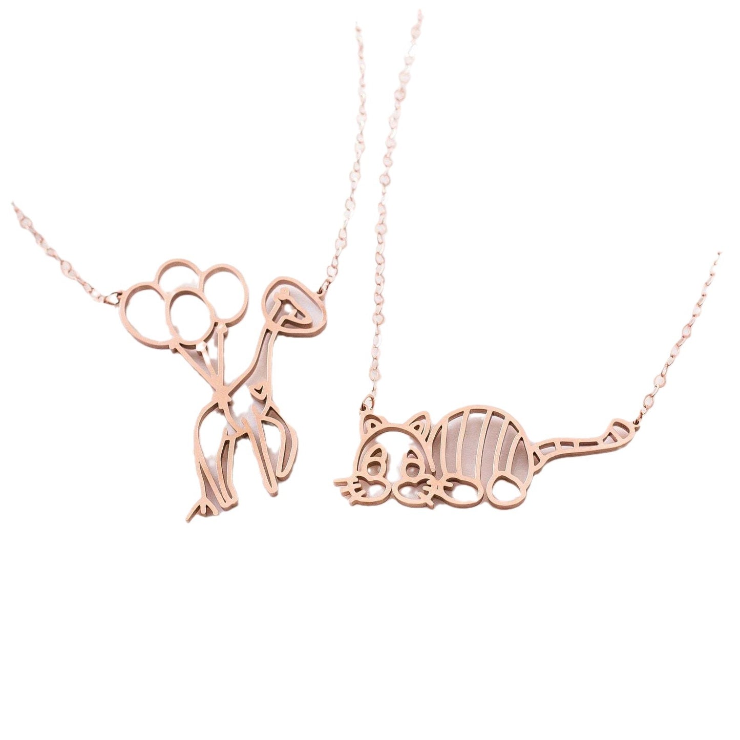 Children's Painting Graffiti Necklace DIY Personalized Cartoon Animation Clavicle Chain All-match Christmas Gift