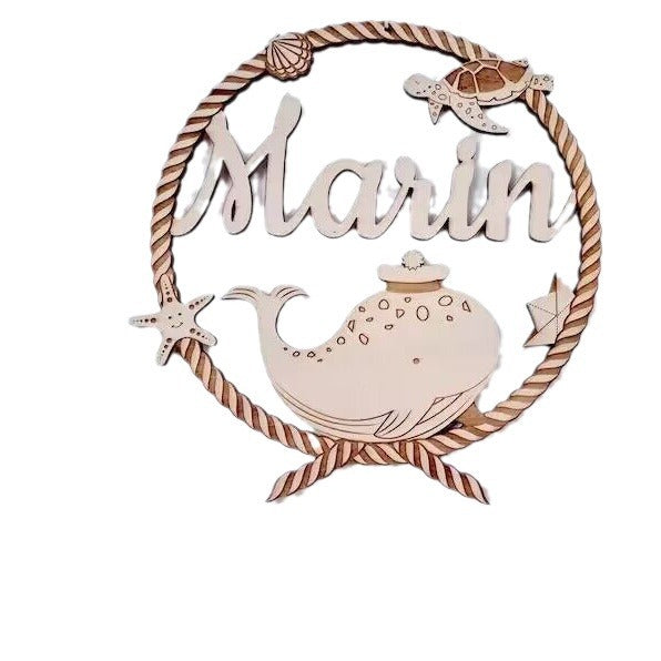 Personalized Name Wall Decoration Wooden Baby Room Decoration/deer Wood Decoration/birth Gift Logo Custom