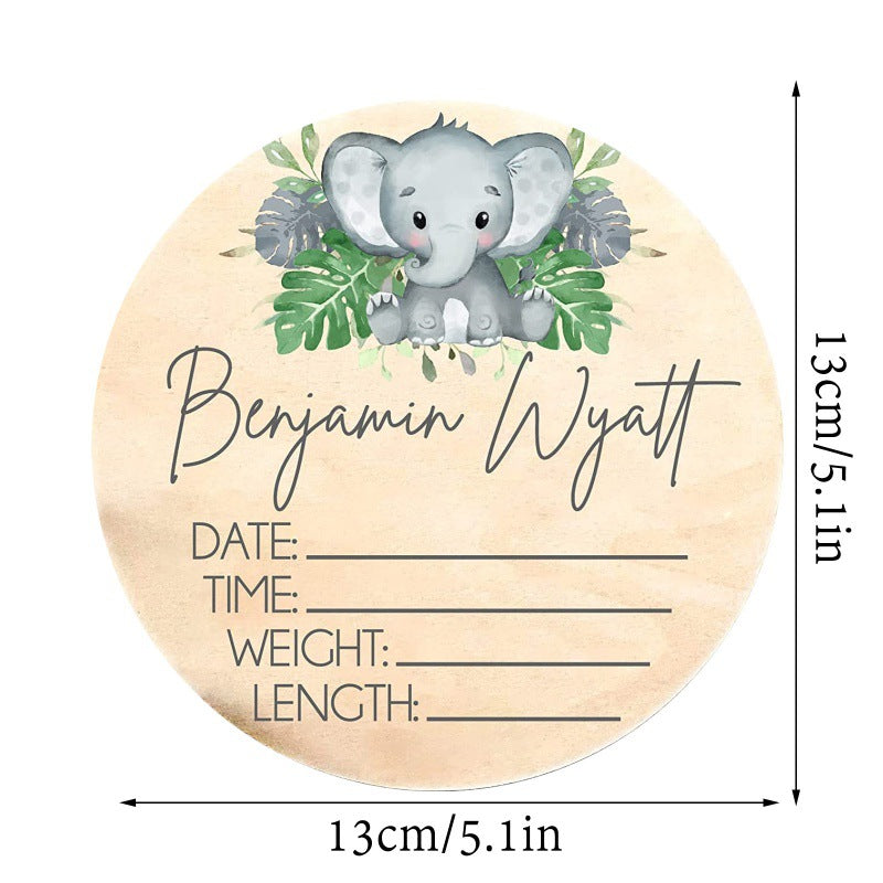 Custom Wooden Keepsake Newborn Name Birth Props Decorative Sign Personalized Door Hanging Sign Wooden Hanging Pendulum