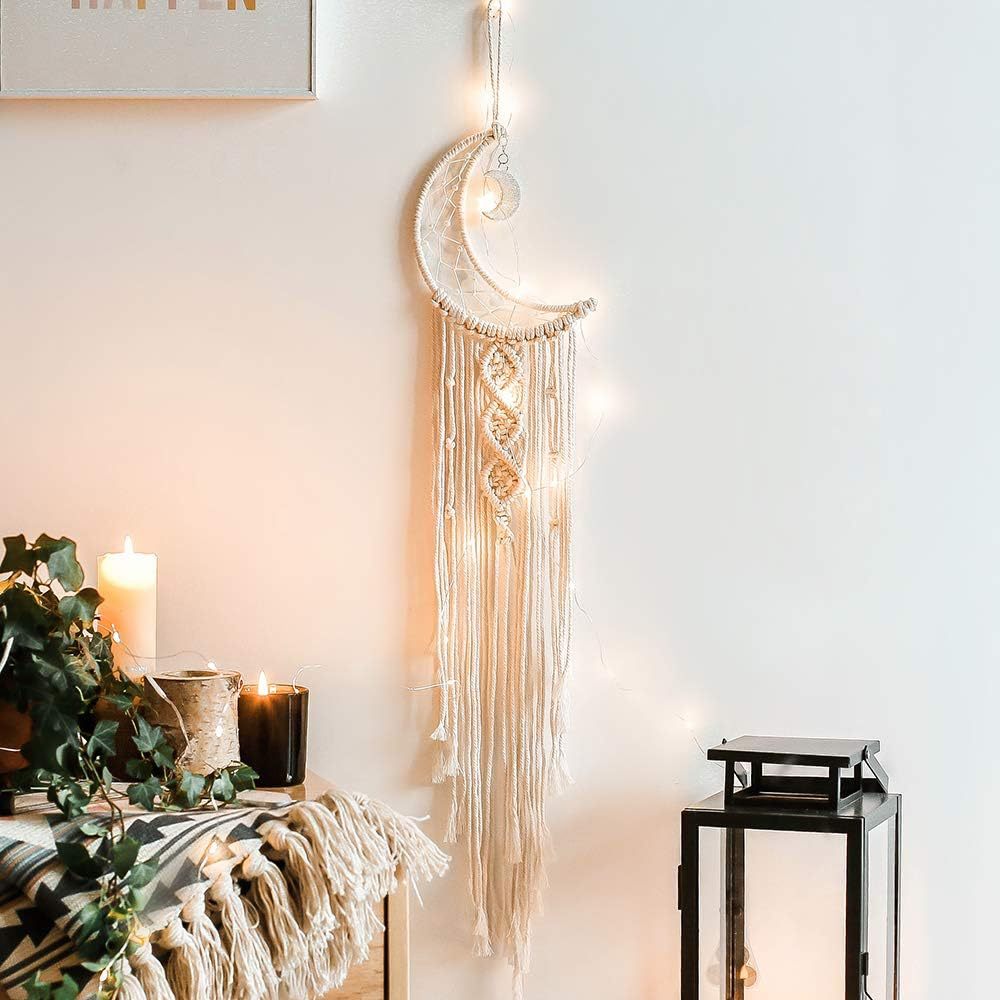 Nordic Popular Woven Tapestry Dream Catcher Handmade Pendant Home Wall Hanging Star Moon Decorative Hanging Macrame