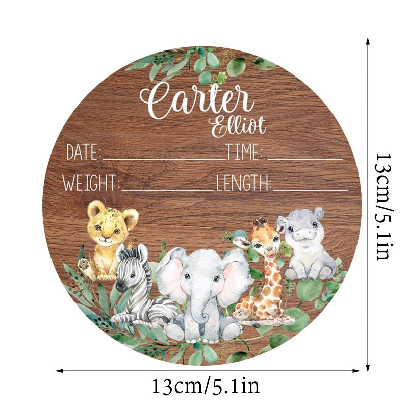 Custom Wooden Keepsake Newborn Name Birth Props Decorative Sign Personalized Door Hanging Sign Wooden Hanging Pendulum