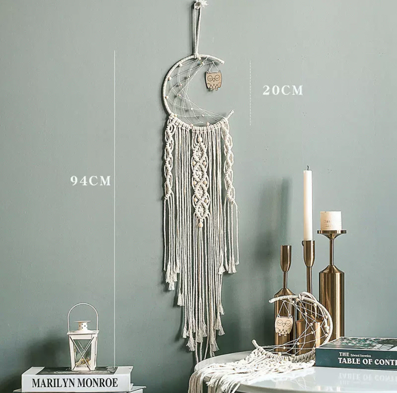 Nordic Popular Woven Tapestry Dream Catcher Handmade Pendant Home Wall Hanging Star Moon Decorative Hanging Macrame