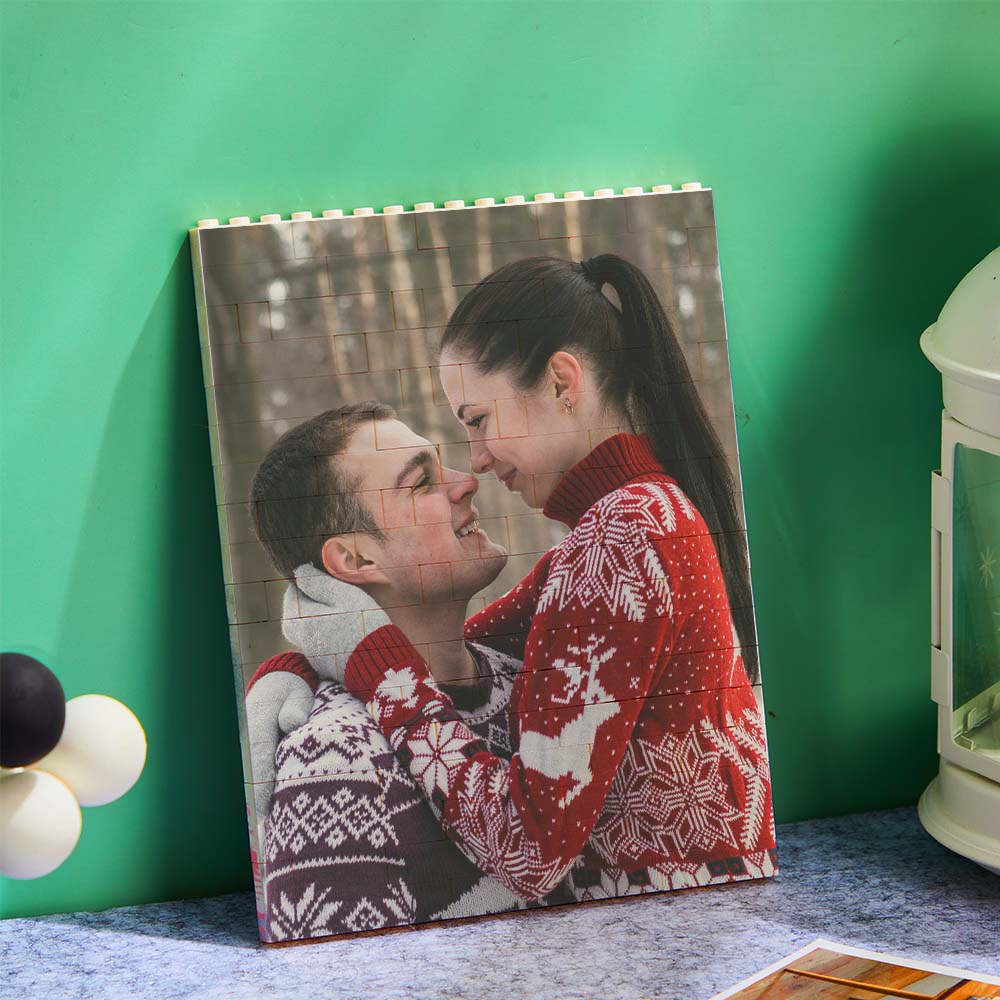 Personalised Building Brick Rectangle Scannable Code Photo Block - DigiVirt