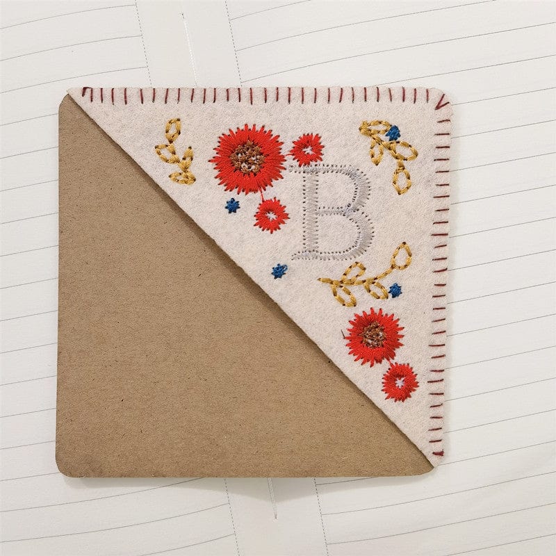 Personalized Bookmark with Initial Custom Embroidered Bookmark Gift for Book Lovers - DigiVirt