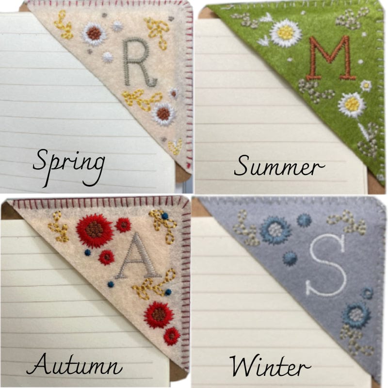 Personalized Bookmark with Initial Custom Embroidered Bookmark Gift for Book Lovers - DigiVirt