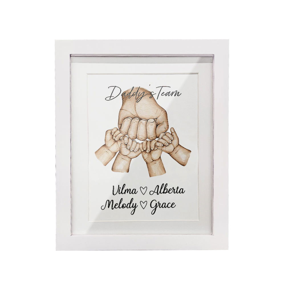 Personalized Fist Bump Frame Custom Father's Day Picture Frame Gift for Daddy - DigiVirt