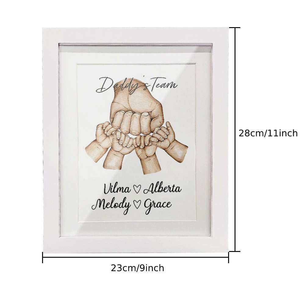 Personalized Fist Bump Frame Custom Father's Day Picture Frame Gift for Daddy - DigiVirt