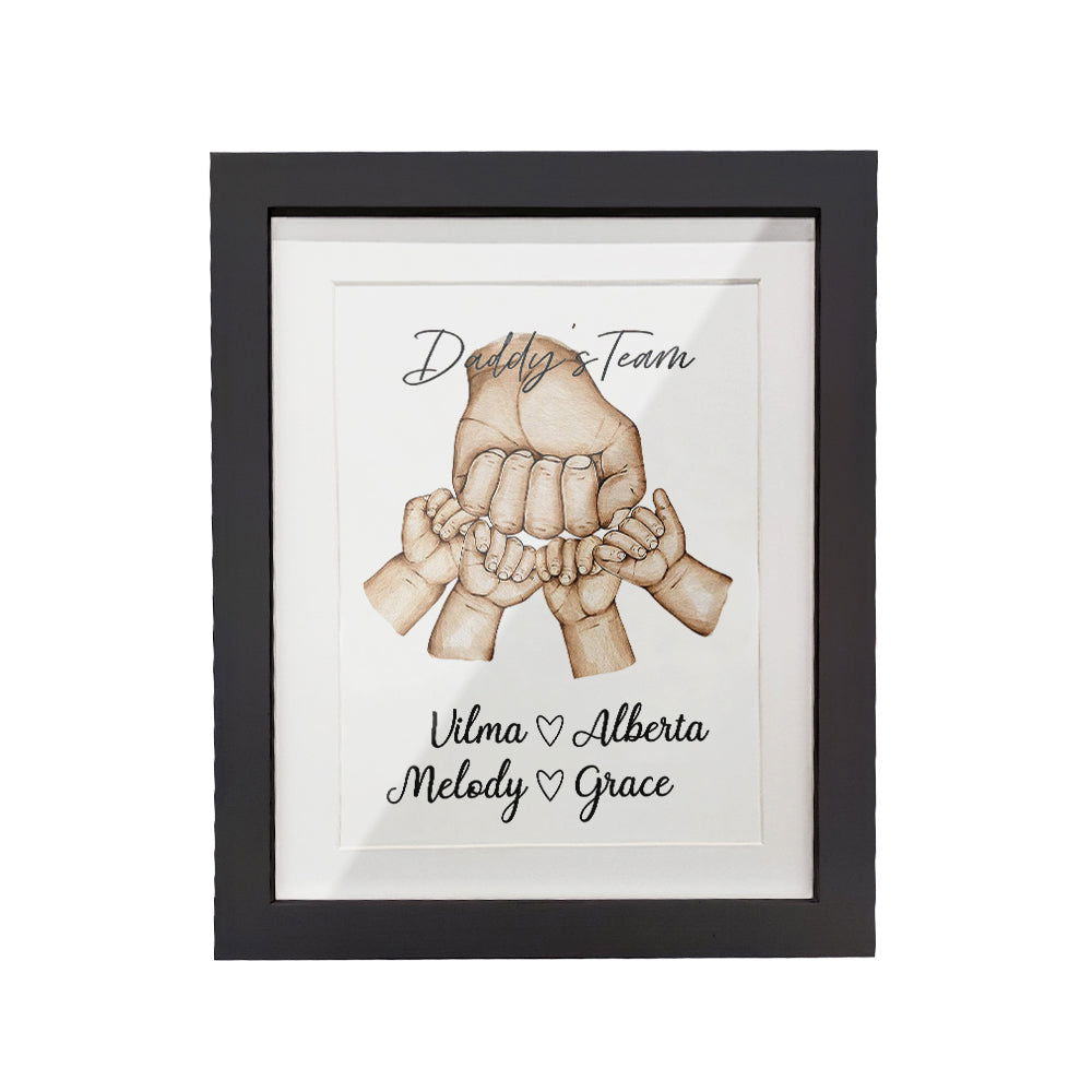 Personalized Fist Bump Frame Custom Father's Day Picture Frame Gift for Daddy - DigiVirt