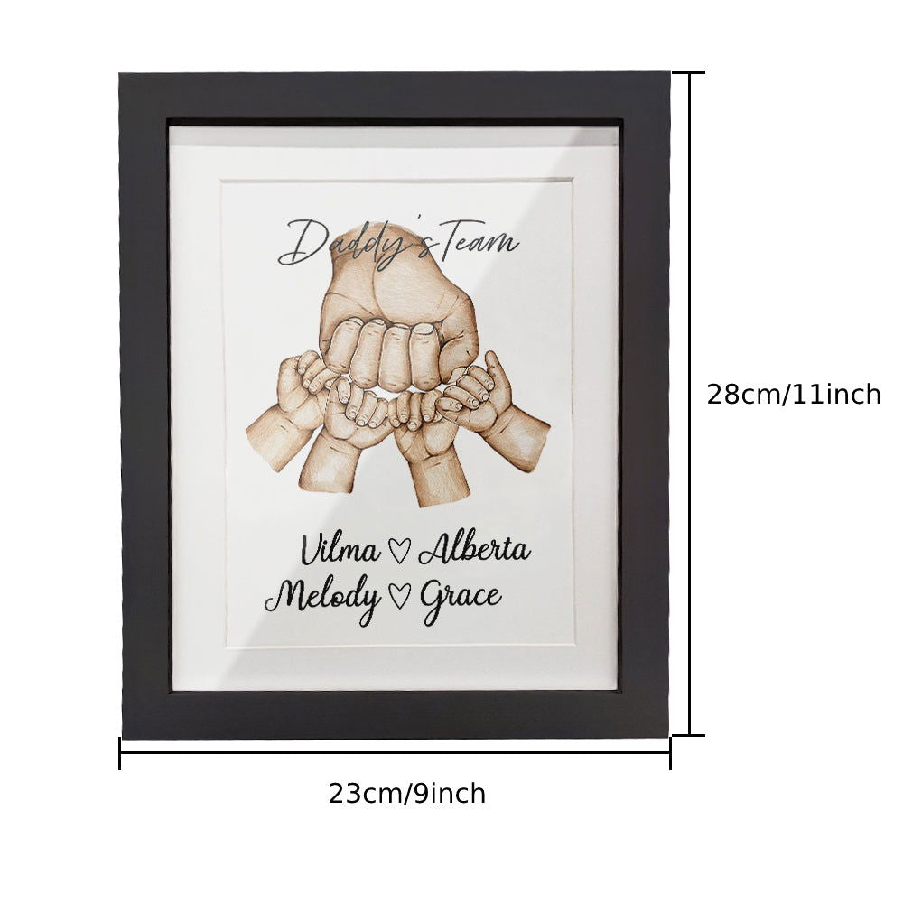 Personalized Fist Bump Frame Custom Father's Day Picture Frame Gift for Daddy - DigiVirt