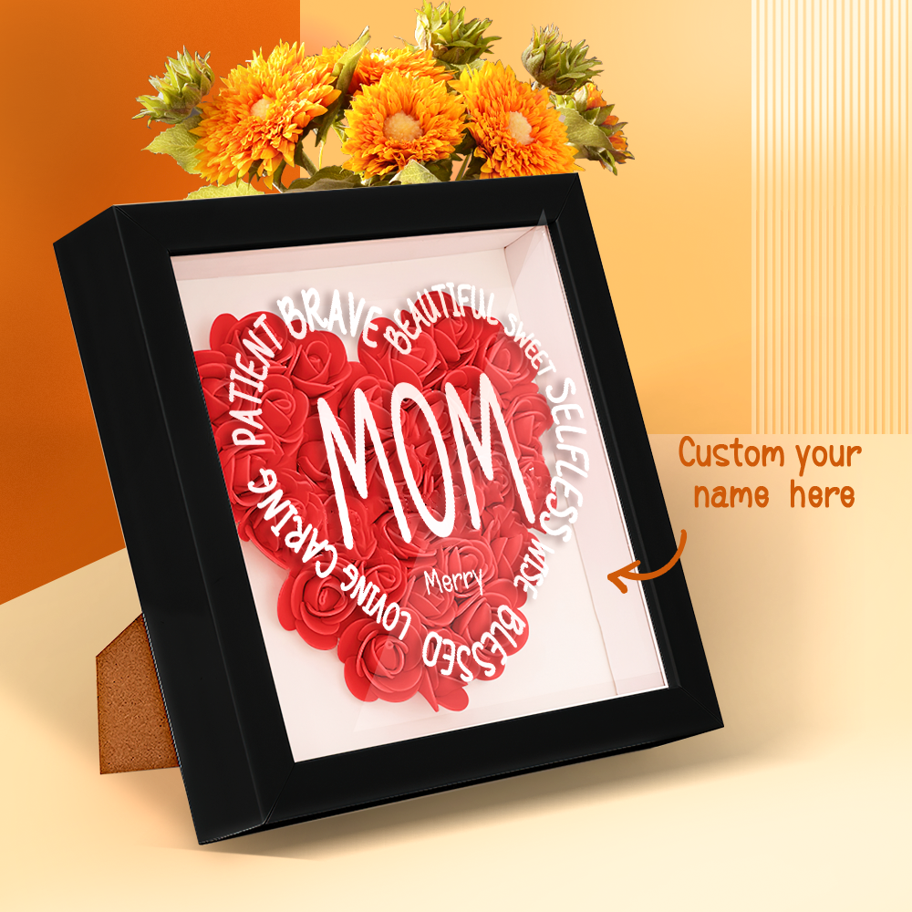 Personalized Flower Keepsake For Mom Custom Name Gift Idea for Mother's Day - DigiVirt