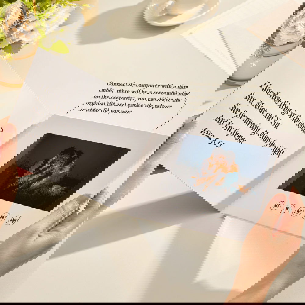 Personalized Photo Video Book With Text 1GB Memory Video Display Rechargeable Commemorative Gift - DigiVirt