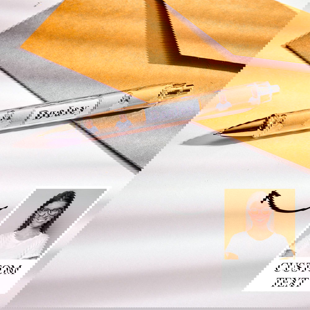 Personalized Text Custom Photo Ballpoint Pen Gift - Perfect for Back to School Presents - DigiVirt