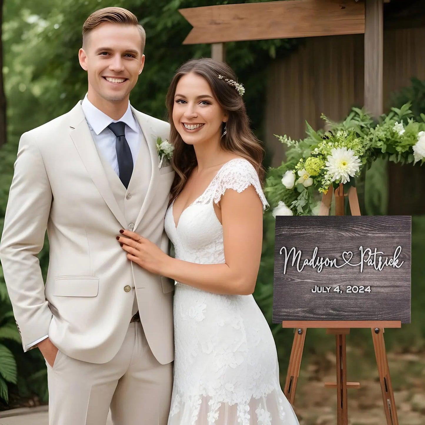 Personalized Wedding Sign Wedding Welcome Sign for Wedding Entrance - DigiVirt