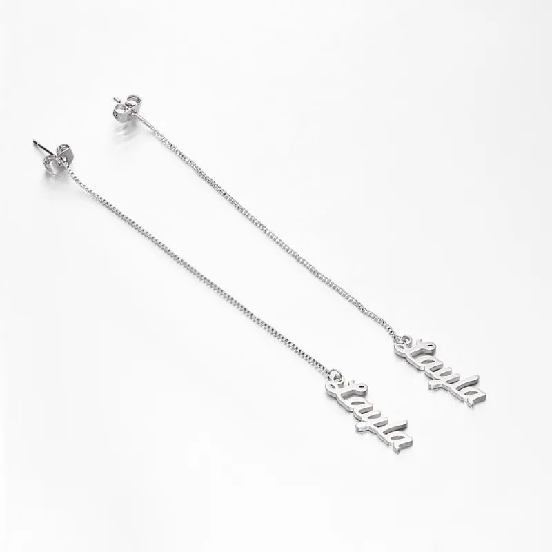 Promise You Personalized Name Earrings Lovers Earrings Wedding Gift - DigiVirt