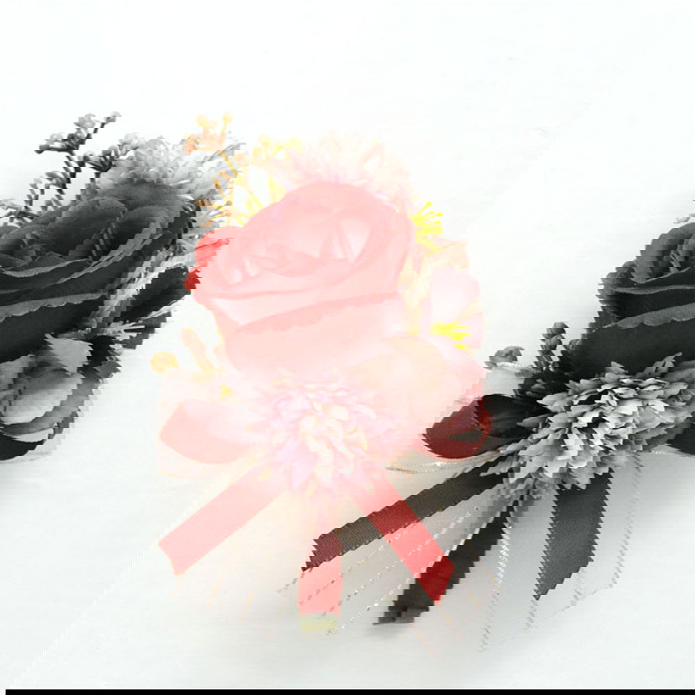 Realistic Wedding Boutonnieres Faux Silk Groom's Corsage Best Man's Corsage - DigiVirt