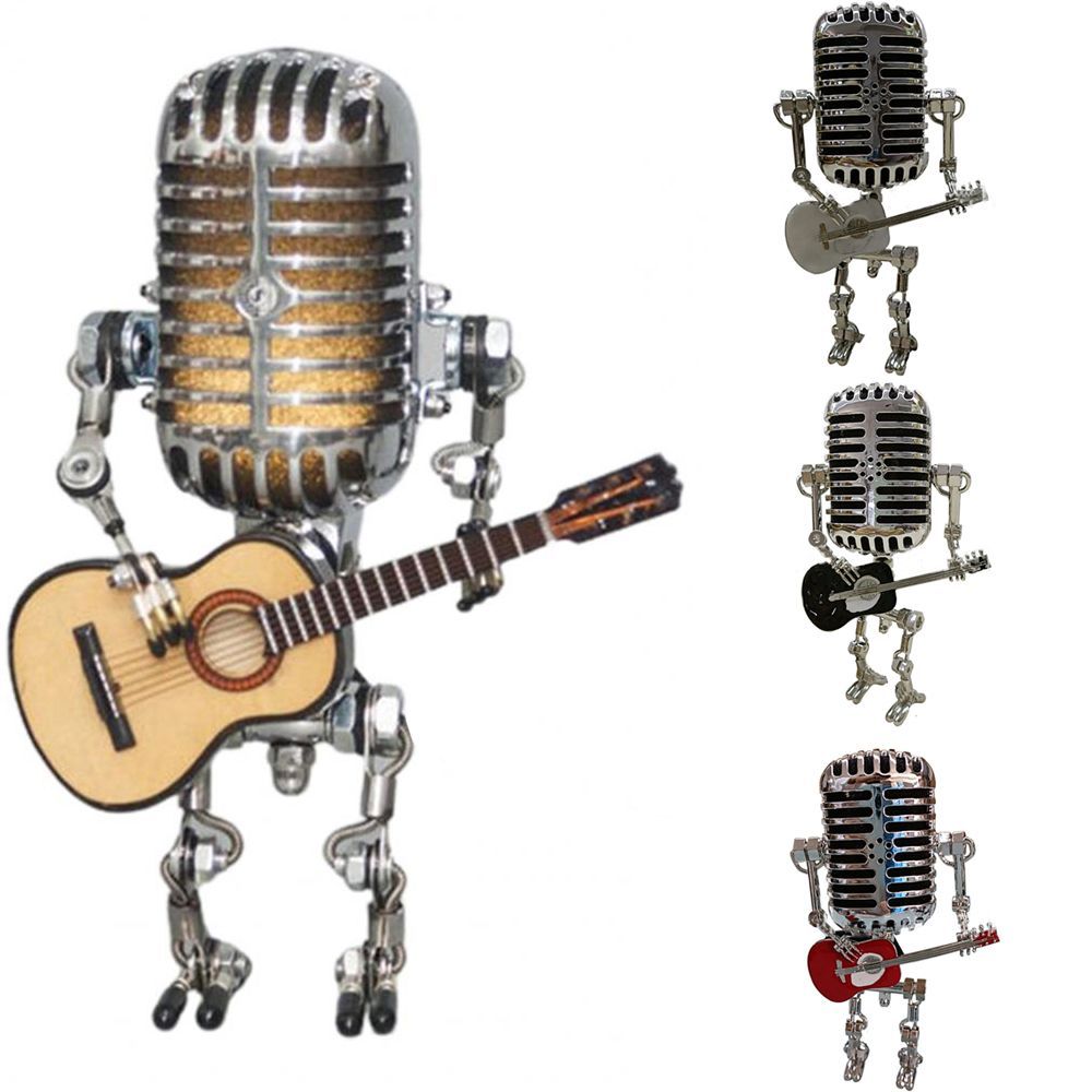 Vintage Old-Fashioned Microphone Table Lamp Microphone Robot Lamp Home Furnishings - DigiVirt