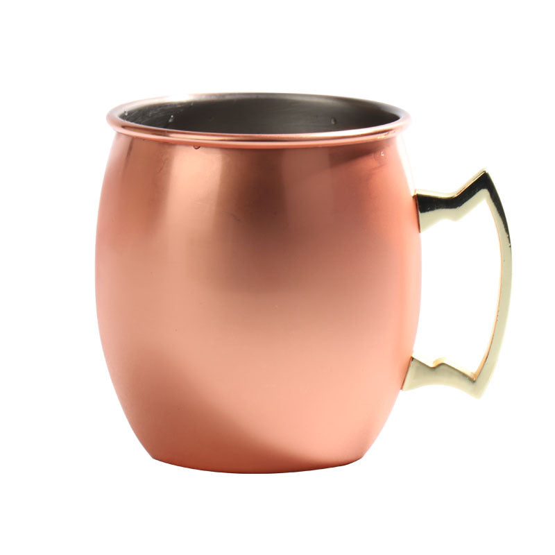 Moscow Mule Cup 304 Stainless Steel Copper-plated Hammer Point Cup Naked Wine Glass Cocktail Glass