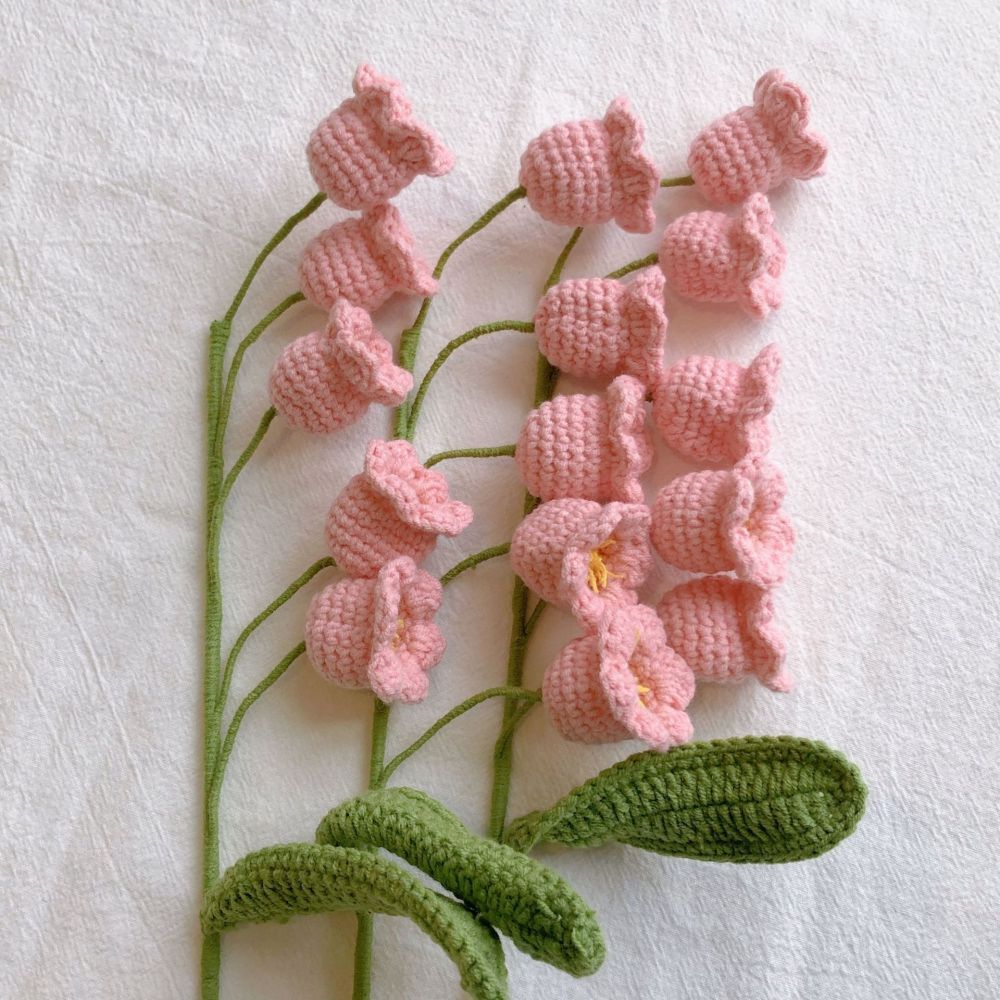 1pc Handmade Knitted Flower Bell Orchid Crochet Flower Gift for Her - DigiVirt