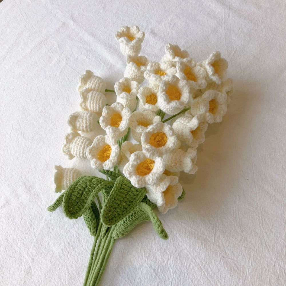 1pc Handmade Knitted Flower Bell Orchid Crochet Flower Gift for Her - DigiVirt