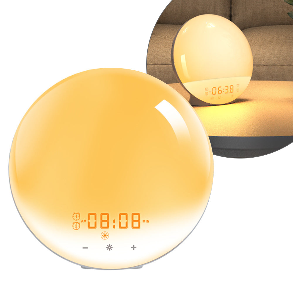 Plugged-in Wake Up Sunrise Simulation Alarm Clock for Kids_0