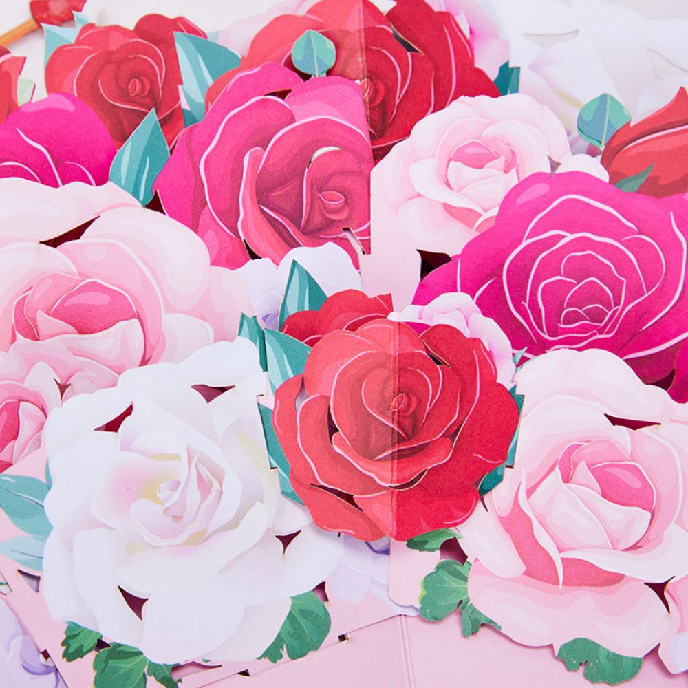 3D Creative Cupid Rose Wreath Pop Up Home Decor Garland - DigiVirt