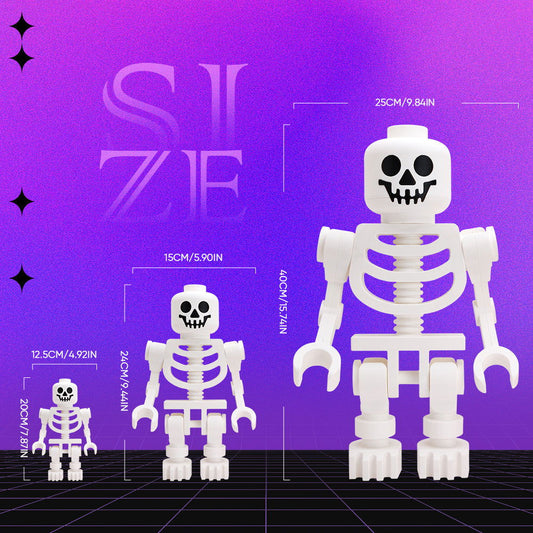 3D Print Enchanting Giant White Skeleton Minifig Decoration Gift for Minifig Lovers’ Collection and a Whimsical Addition to Your Home Decor - DigiVirt