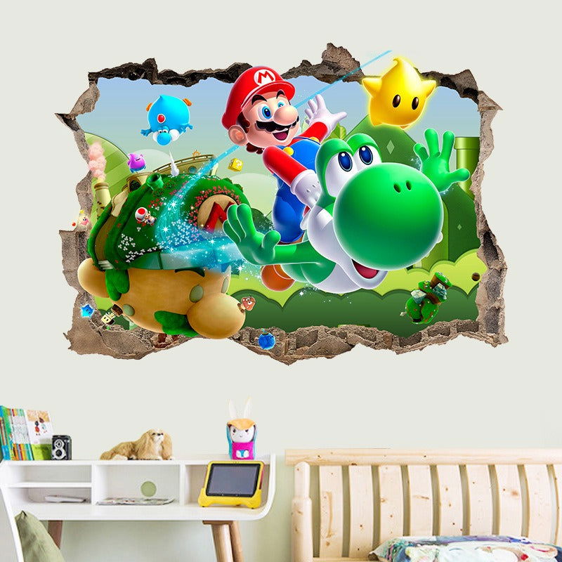 3D Wall Piercing Mary Full Staff Wall Stickers Living Room Bedroom Kindergarten Decoration Background Wall - DigiVirt