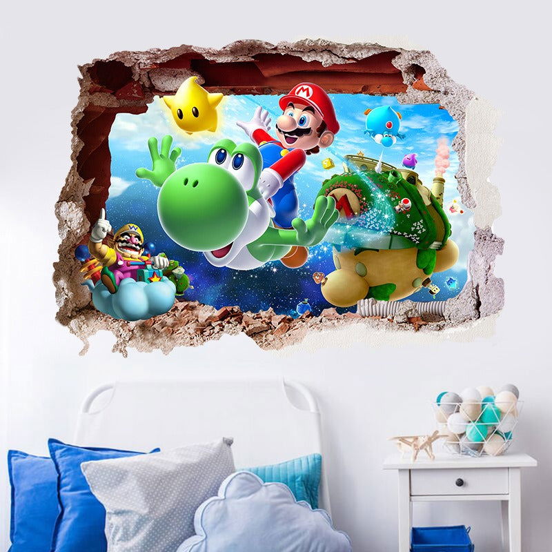 3D Wall Piercing Mary Full Staff Wall Stickers Living Room Bedroom Kindergarten Decoration Background Wall - DigiVirt