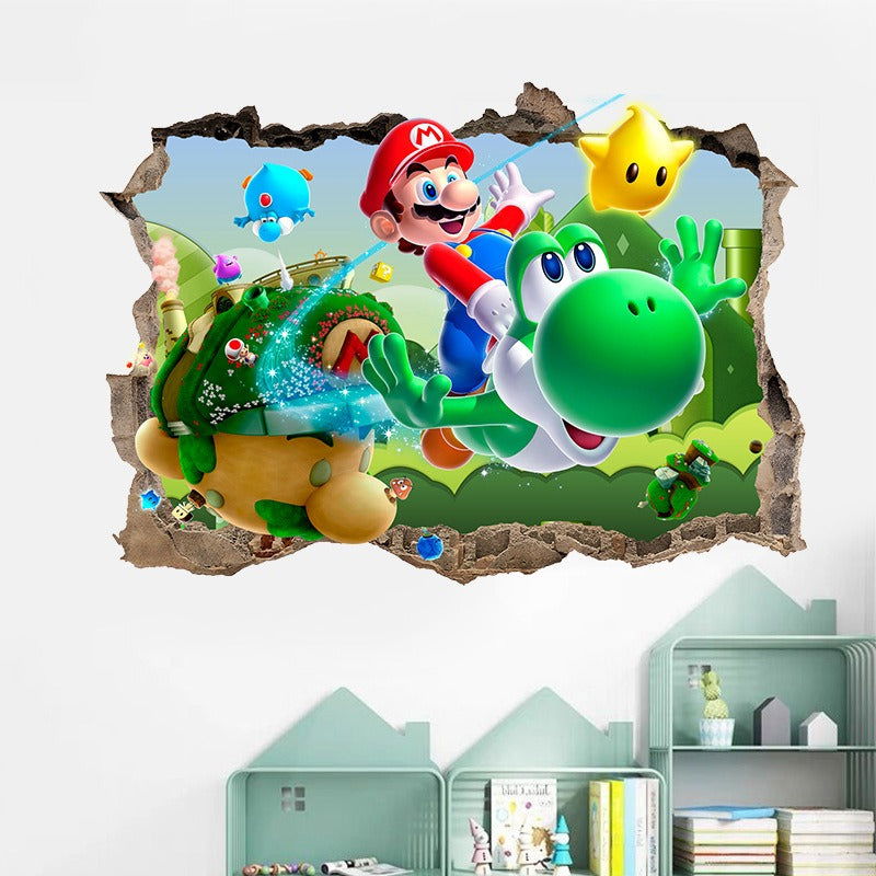 3D Wall Piercing Mary Full Staff Wall Stickers Living Room Bedroom Kindergarten Decoration Background Wall - DigiVirt