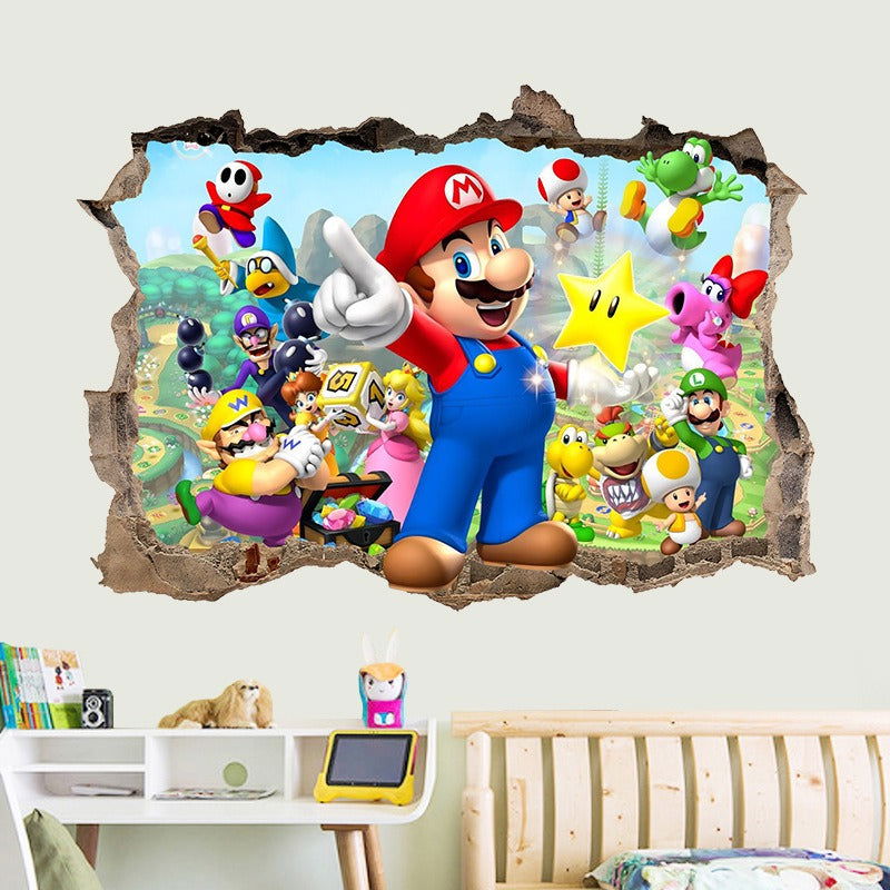 3D Wall Piercing Mary Full Staff Wall Stickers Living Room Bedroom Kindergarten Decoration Background Wall - DigiVirt