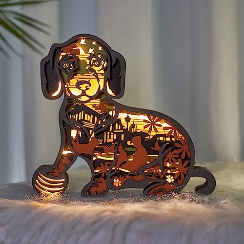 3D Wooden Animals Carving LED Night Light, Wood Carved Lamp Modern Festival Decoration Home Decor Desktop Desk Table Living Room Bedroom Office Farmhouse Shelf Statues Perfect Gifts (Starfish)